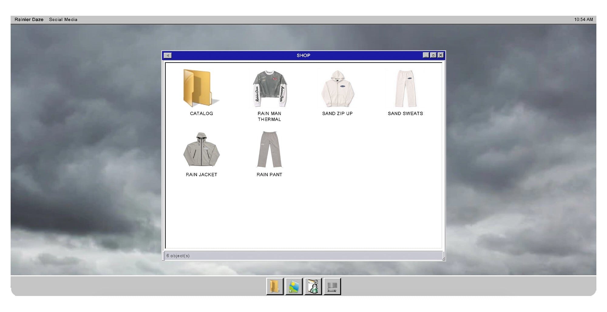Rainier Daze Seattle website styled as Windows 95
